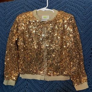 Gold Sequin Jacket Girls